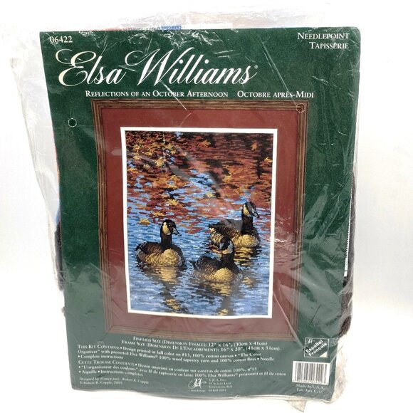 Vtg Elsa Williams 2000 Reflections Of An October Afternoon Needlepoint Kit#06422 - Picture 1 of 5
